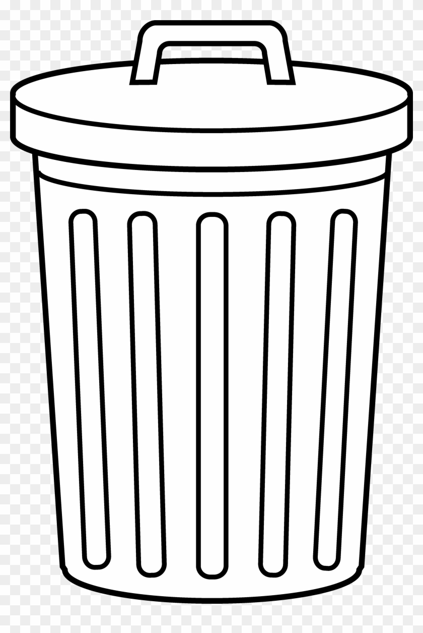 Clipart Cheerful Trash Can Clipart Classroom At Ideas - Trash Can Clip Art #13448