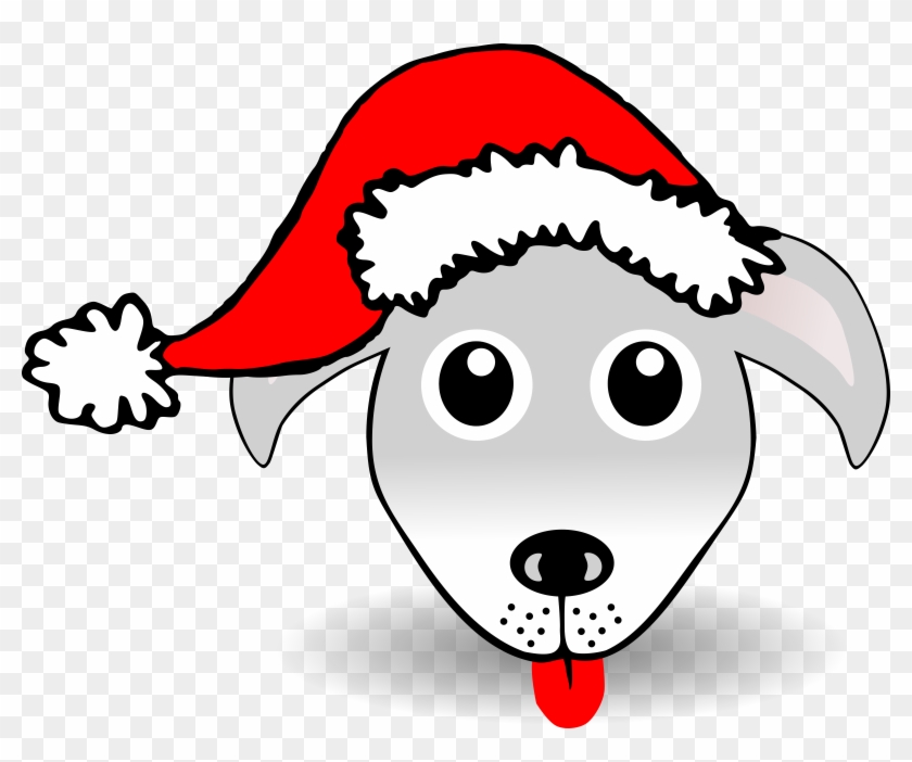 Clip Art Details - Dog In Santa Hat Clip Art #13441