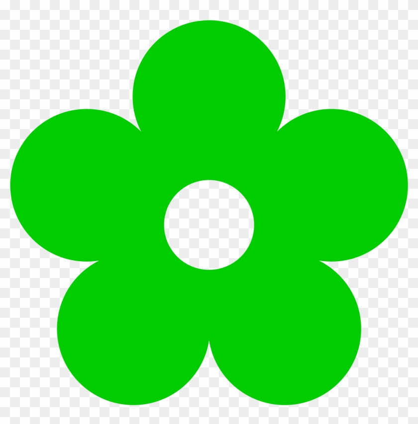 Pigment Clipart - Green Flower Clipart #13560