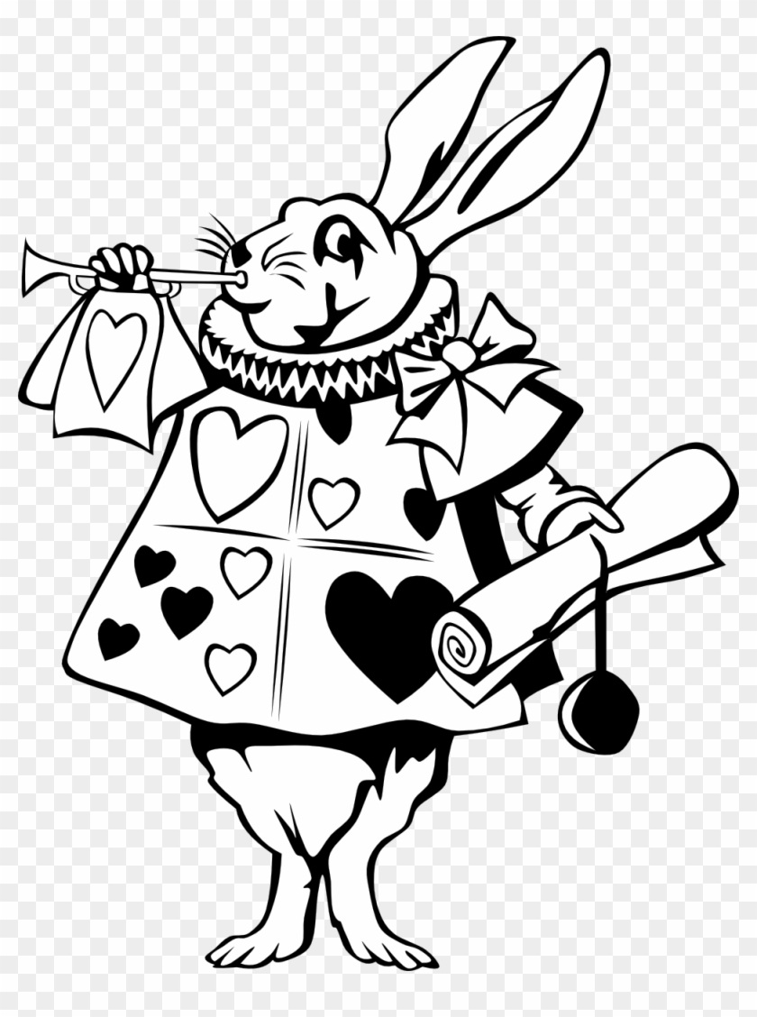 Clipart Info - Alice In Wonderland Black And White #13550