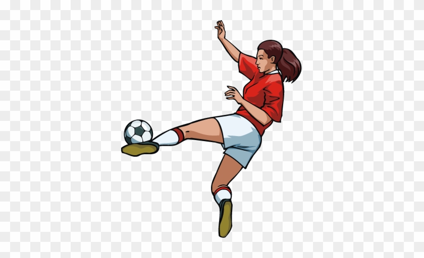 Png - - Female Soccer Player Clipart #13590