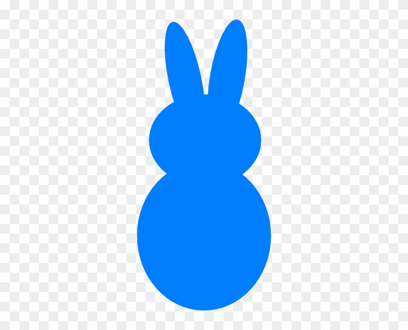 Blue Dark Peep Bunny Clip Art - Bunny Silhouette Clip Art #13625