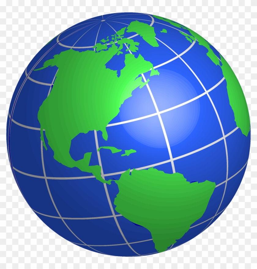 Globe Clipart Transparent Background - Globe Facing America Svg #13808