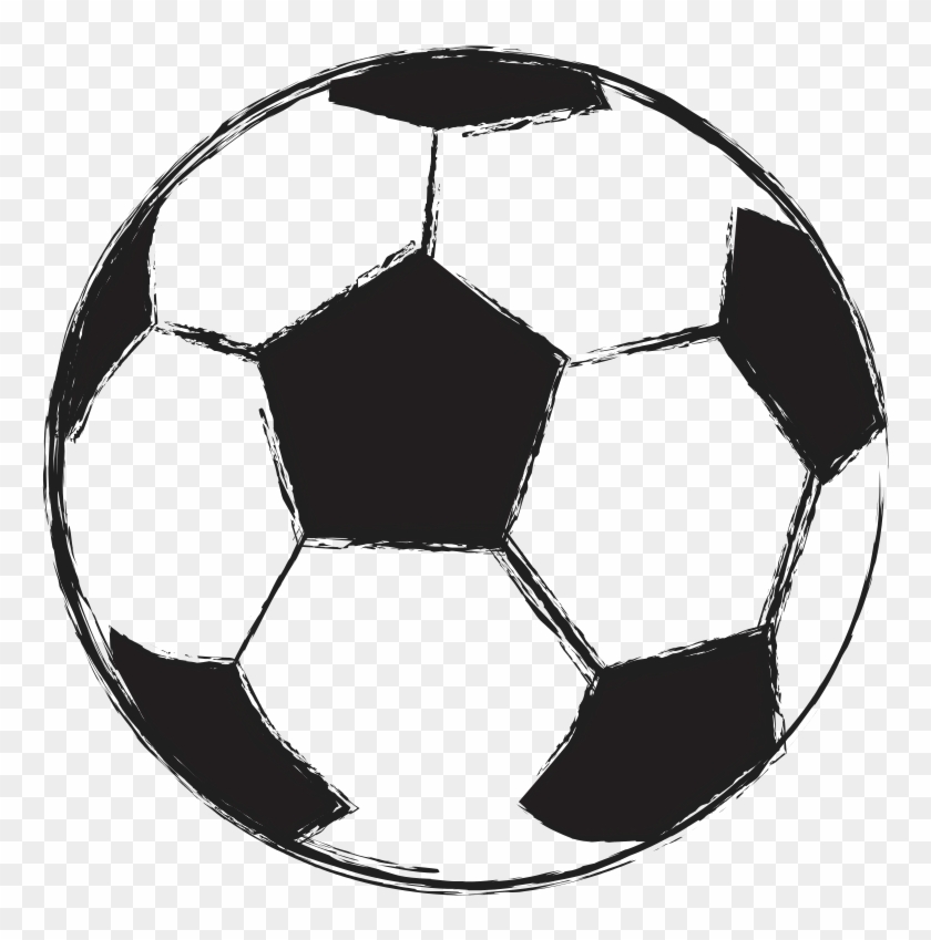 Free Football - Football Black And White Drawing #13811