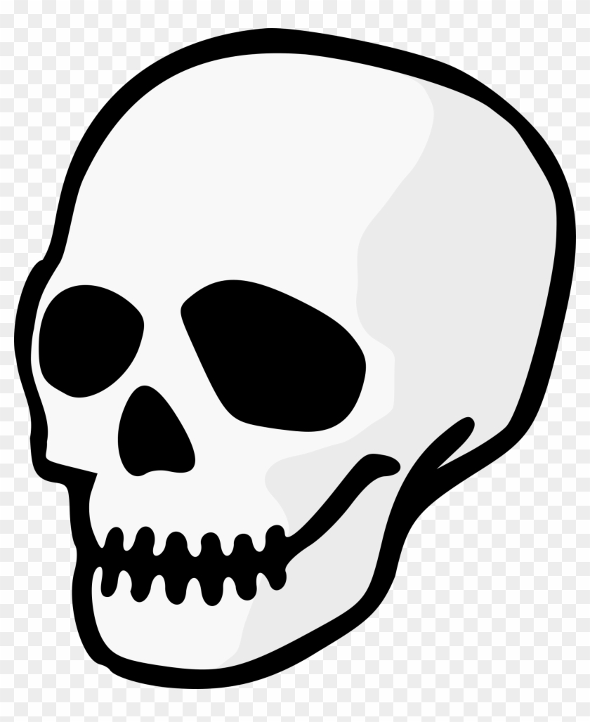 Big Image - Skull Clip Art Black And White #13877