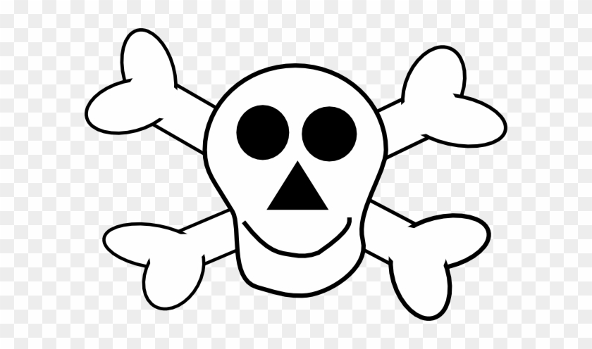 Happy Skull And Crossbones Clip Art At Clker - Clipart Skull And Crossbones #13887