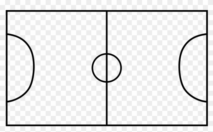 Soccer Clip Art - Soccer Field Black And White #13899