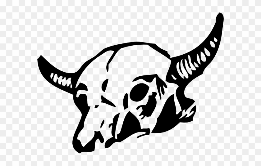 Free Vector Cow Skull Clip Art - Cow Skull Clipart #13913