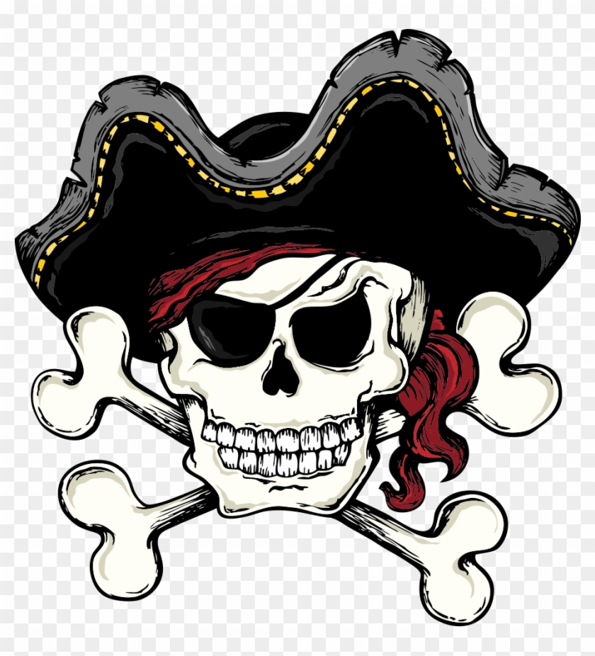 Skull And Bones Skull And Crossbones Piracy Clip Art - Pirate Skull And Crossbone #13941