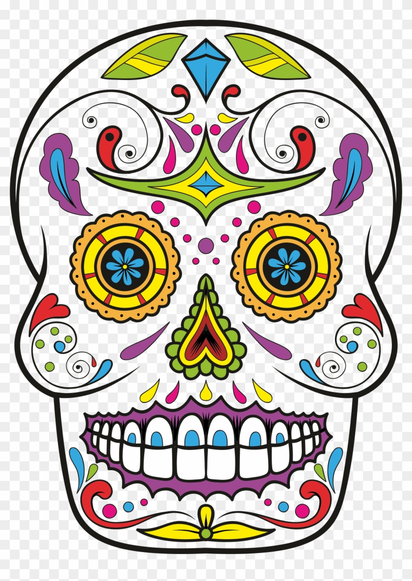 Calavera Skull Day Of The Dead Drawing Clip Art - Calavera Skull Day Of The Dead Drawing Clip Art #14064