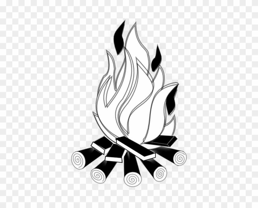 Fire Clipart Black And White Png #14006