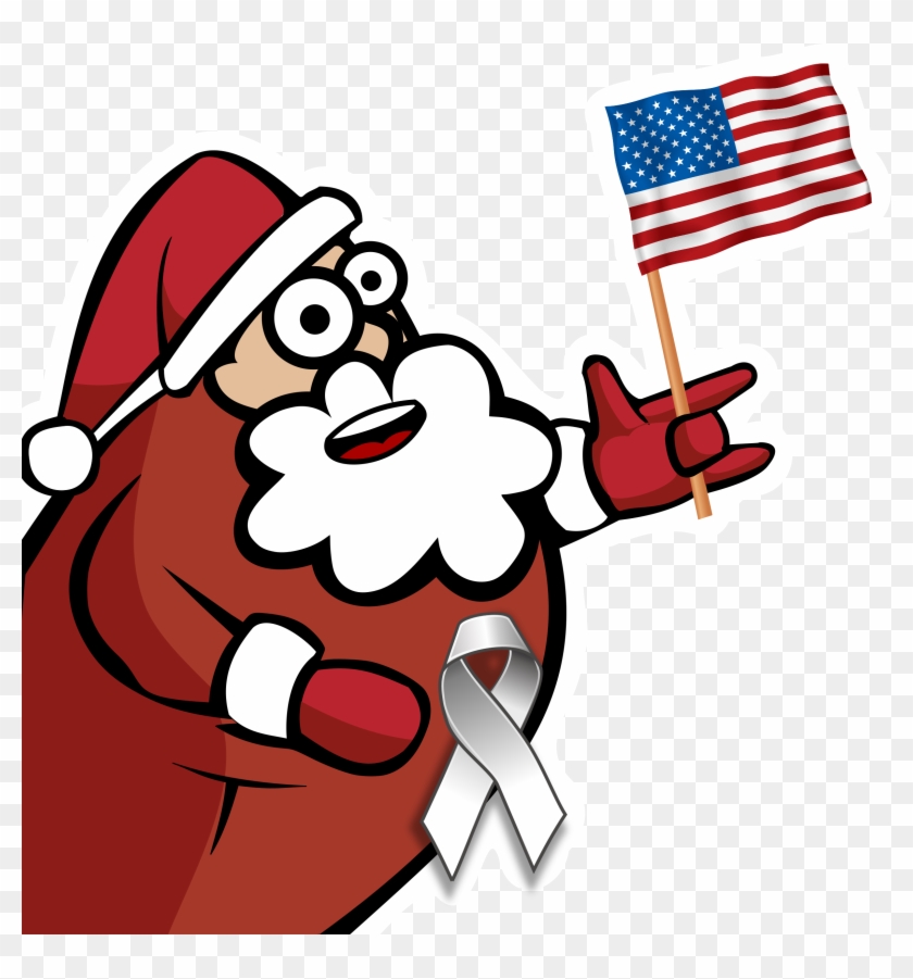 Funny Christmas Web - American Flag Christmas Clip Art #14030