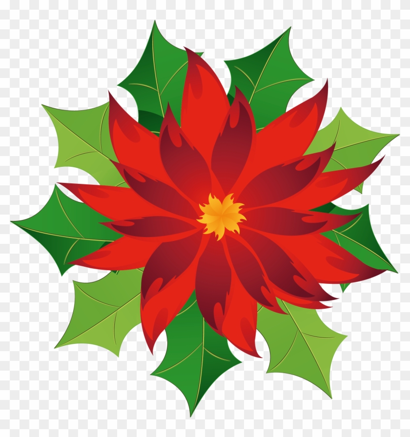 Christmas Poinsettia Clipart - Poinsettia Clipart Png #14063