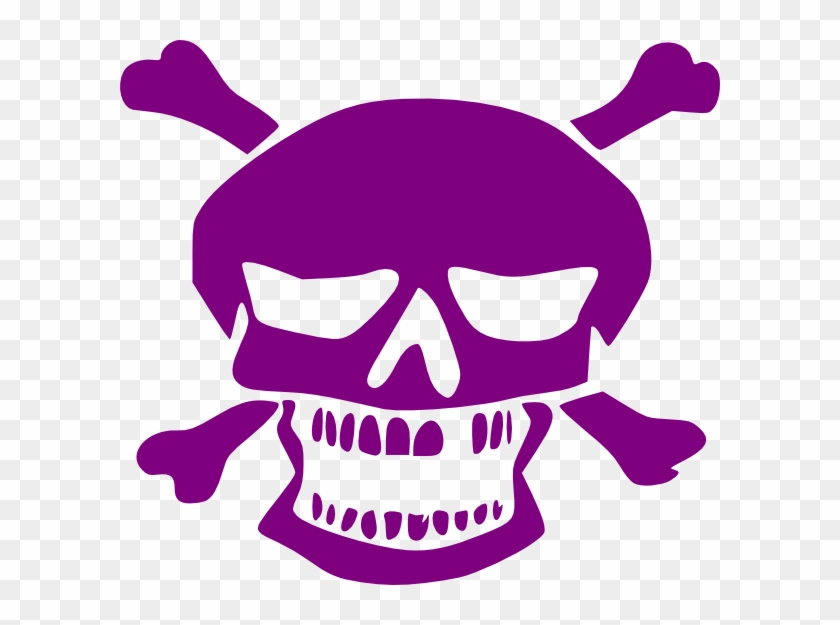 Purple Skull Clip Art At Clker - Purple Skull Png #14112