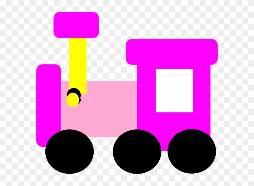 Pink Locomotive Train Clip Art At Clker - Cute Pink Train Clipart #14172