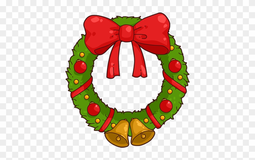 Christmas Wreath Clip Art - Christmas Wreath Cartoon #14231