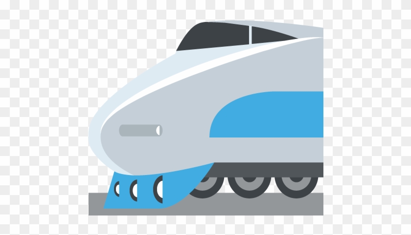 High Speed Train With Bullet Nose Emoji Vector Icon - Trem Emoji Png #14264