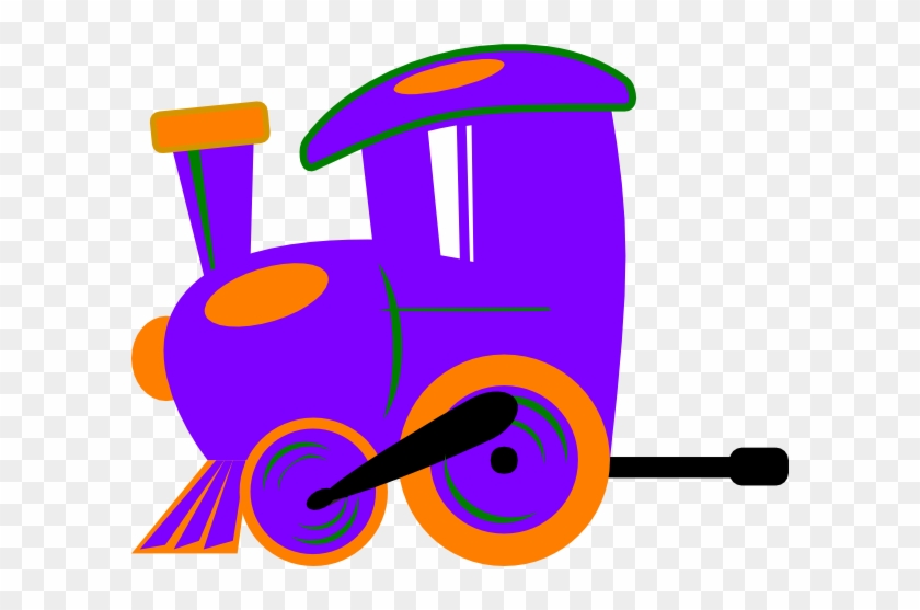 Toot Toot Train And Carriage Clip Art - Purple Train Clipart #14290