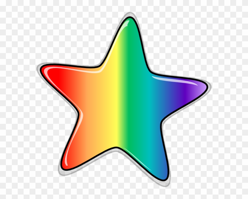 Rainbow Star Edited Clip Art - Star Clip Art #14333