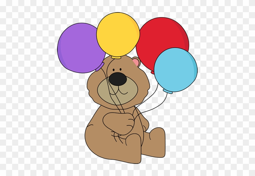 Bear With Balloons - Bear Holding A Balloon #14356