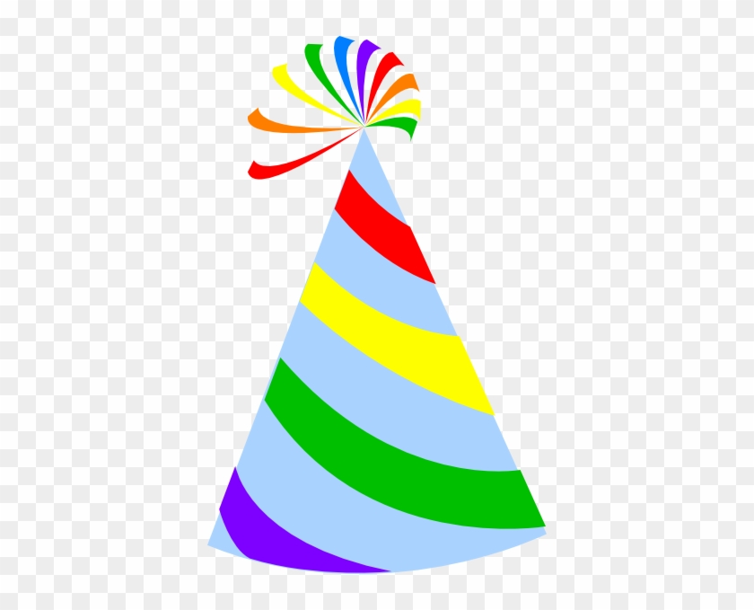 Rainbow Party Hat Sky Blue Clip Art - Clip Art Party Hat #14435