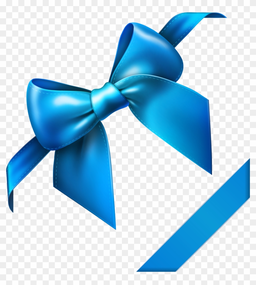 Blue Bow Png Clipart Picture - Blue Bow And Ribbon #14579