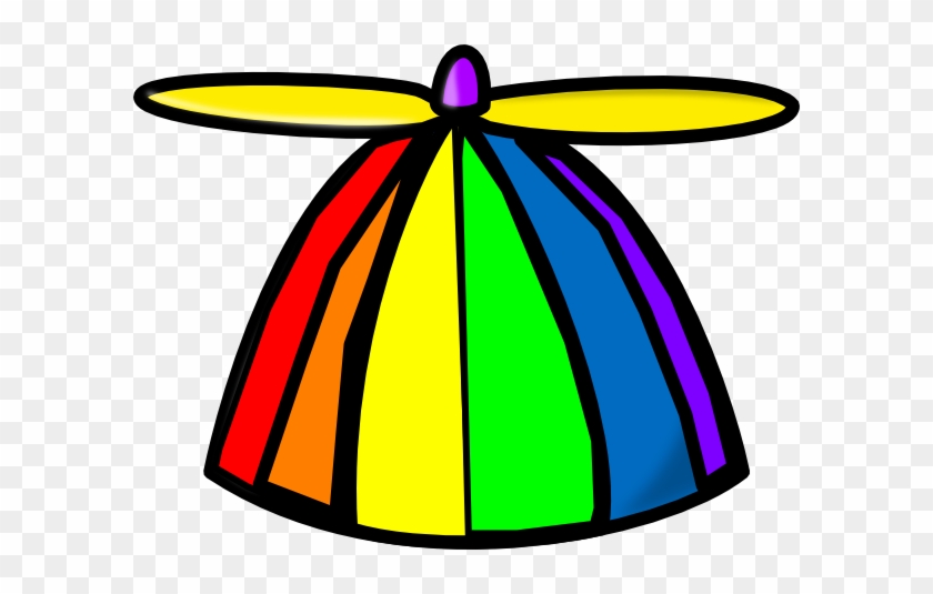 Rainbow Propellor Hat Clip Art At Clker Com Vector - Crazy Hat Clip Art #14571