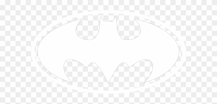 Batman Logo Clip Art - White Batman Logo Png #14570