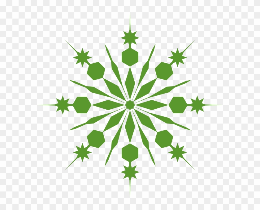 Green Snowflake Clipart - Snow Flakes .png .png #14618