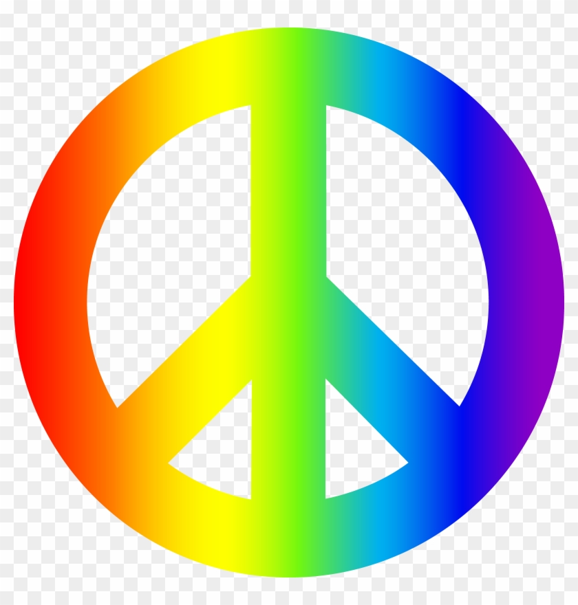 Peace Sign Rainbow Clipart - Peace Sign Rainbow Clipart #14698