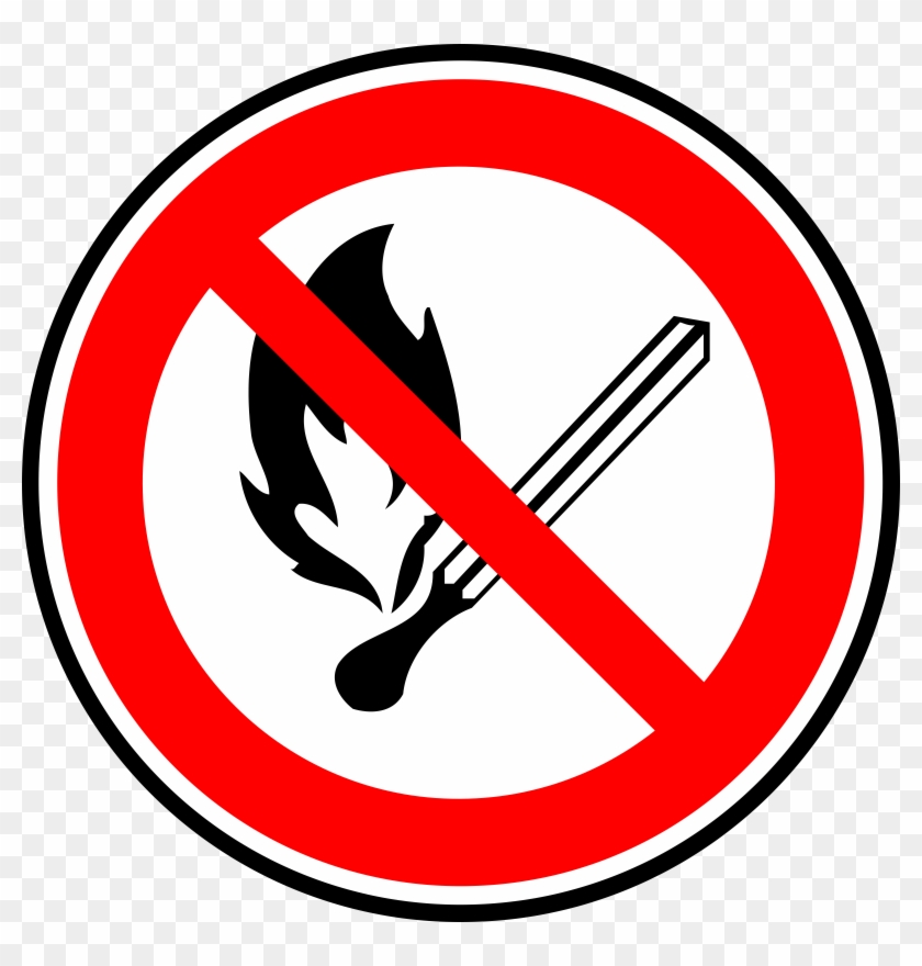 Match Clipart On Fire - Dont Play With Fire Sign #14788