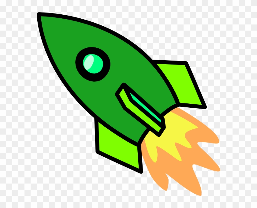 Green Rocket Clip Art - Rocket Ship Cut Out #14803