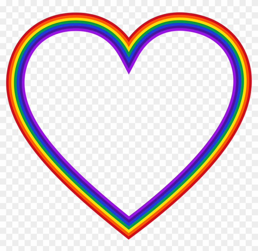 Rainbow Heart 5 - Rainbow Heart Transparent Background #14820