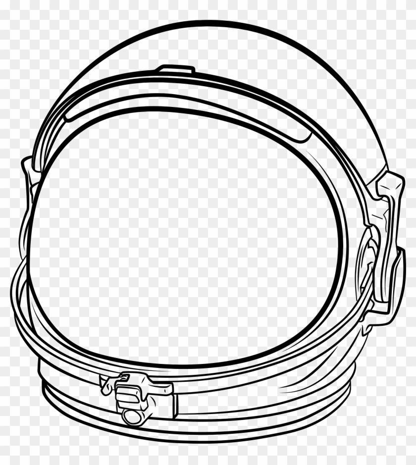 Astronaut Helmet Line Art - Space Helmet Clip Art #14844