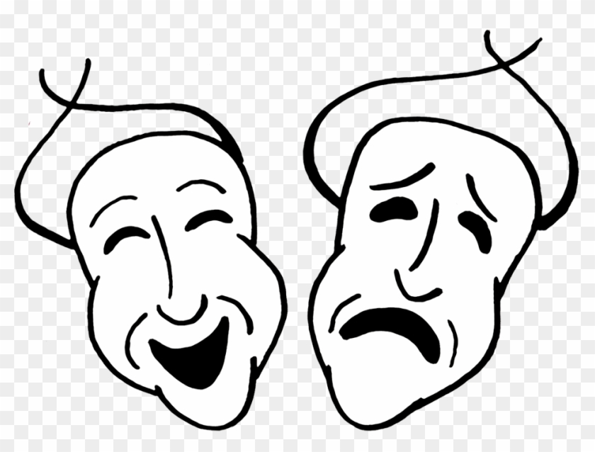 Comedy And Tragedy - Tragedy Mask Clip Art #15040