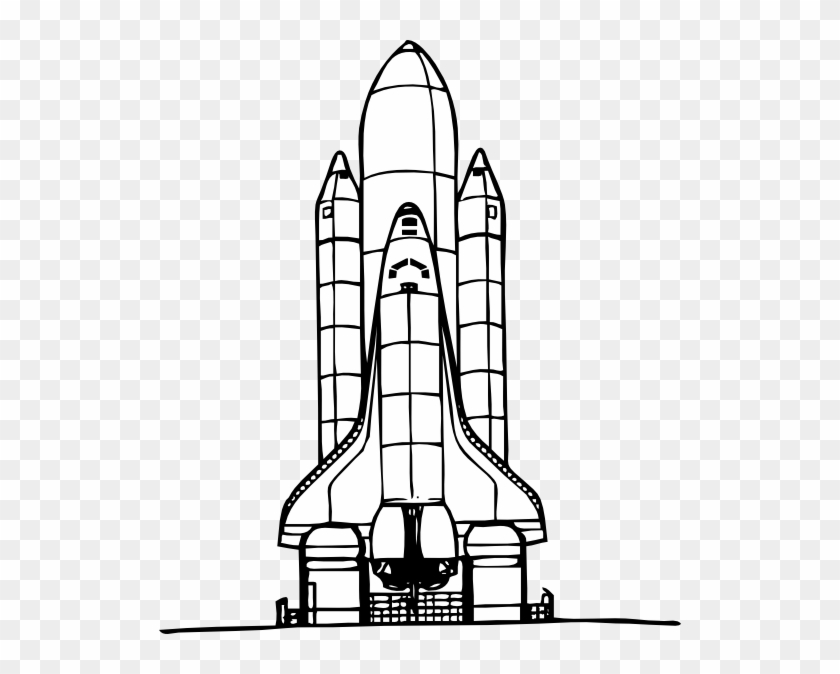 Challenger 20clipart - Space Shuttle Black And White #15062