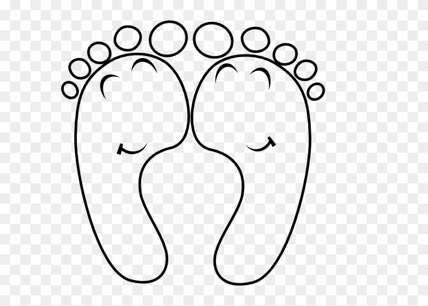 Happy Feet Outline Clip Art At Clker - My Liggaam Aktiwiteite #15067