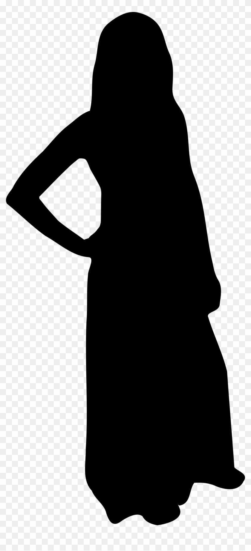 Public Domain Clip Art Image Illustration Of A Female - Muslim Woman Silhouette #15083
