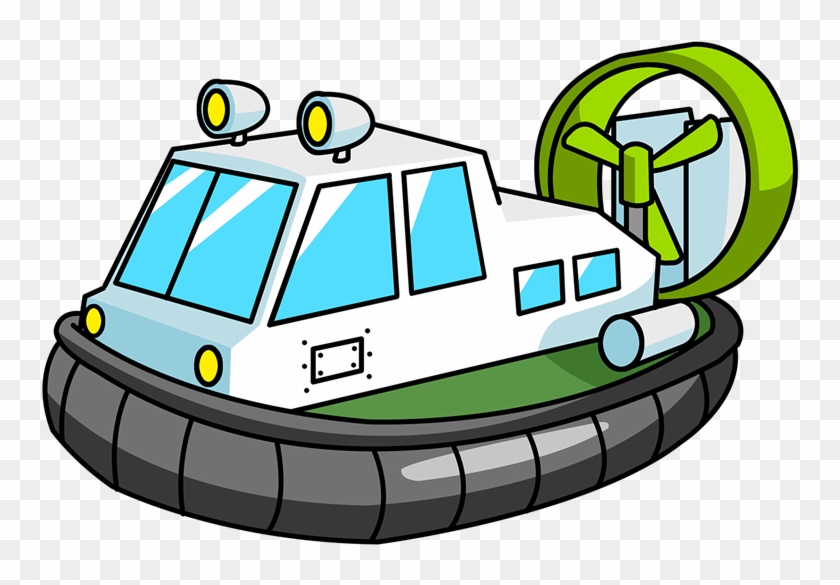 Free Cartoon Hovercraft Clip Art - Water Transportation Clipart #15179