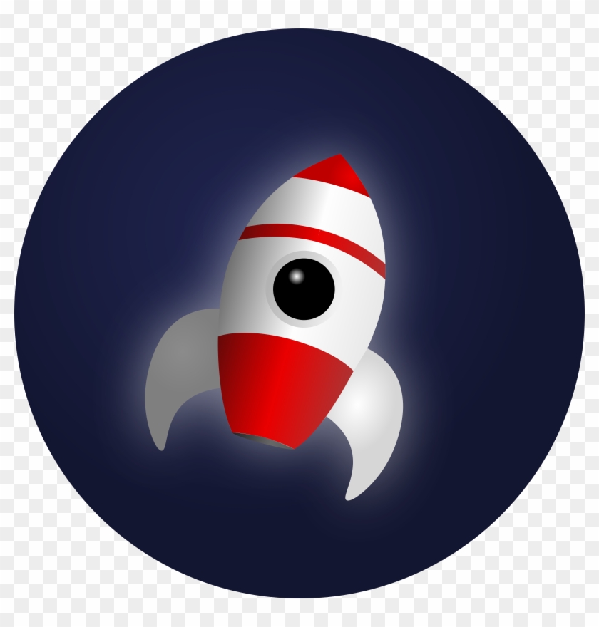 Clipart - Rocket In Space Clipart #15206