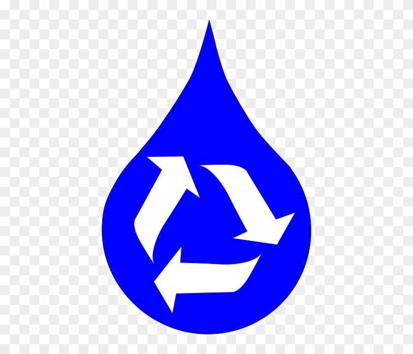 Free Vector Ksd Recycle Water Blue Clip Art - Water Drop Clip Art #15199