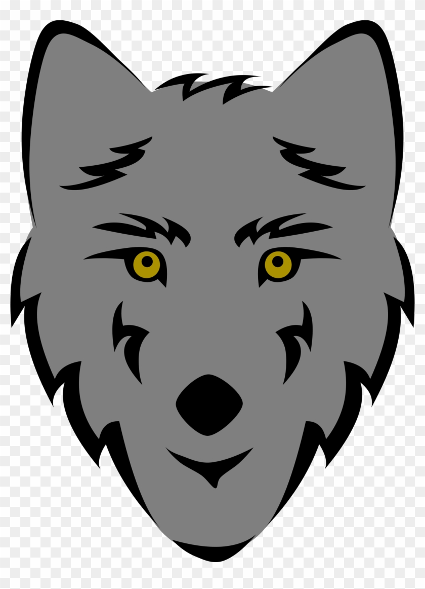 simple gray wolf drawing