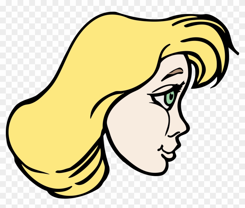 Profile Clipart Cartoon Face - Side Face Girl Clipart #15542