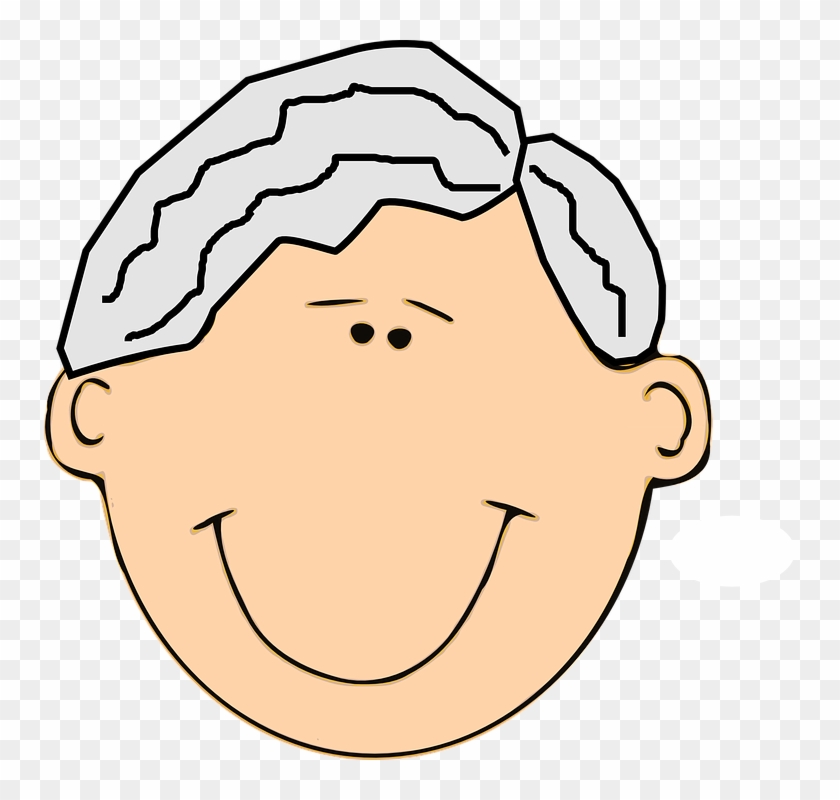 Grandfather Smiling Clip Art At Clker - Happy Boy Face Clipart #15568