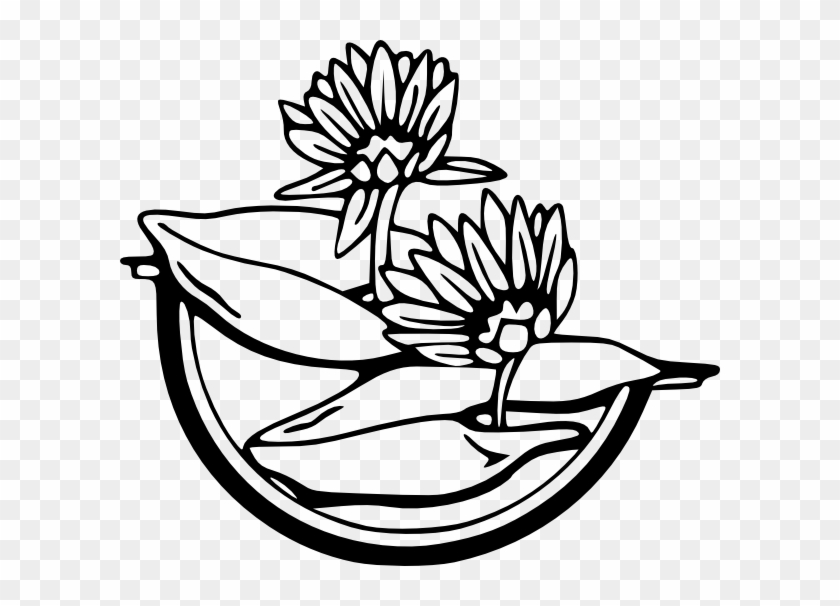 Free Vector Water Lily Clip Art - Water Lily Clip Art #15627