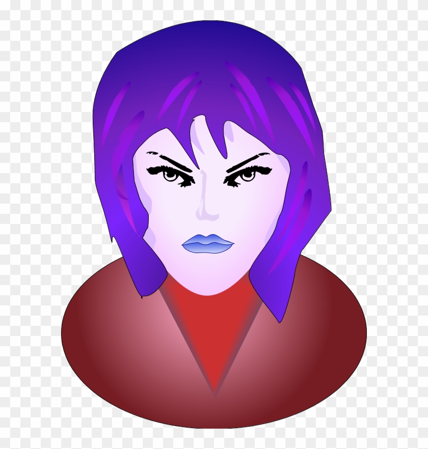 Mad Face Woman Angry Face Vector Clip Art - Smiley Femme Fatale Face 1 25 Magnet Emoticon #15646