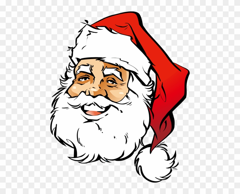 Santa Smiley Face Clip Art - Santa Claus Face Png #15655