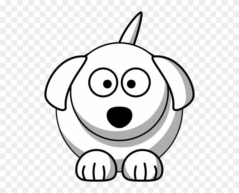 Dog - Face - Clipart - Black And White Dog Cartoon #15707