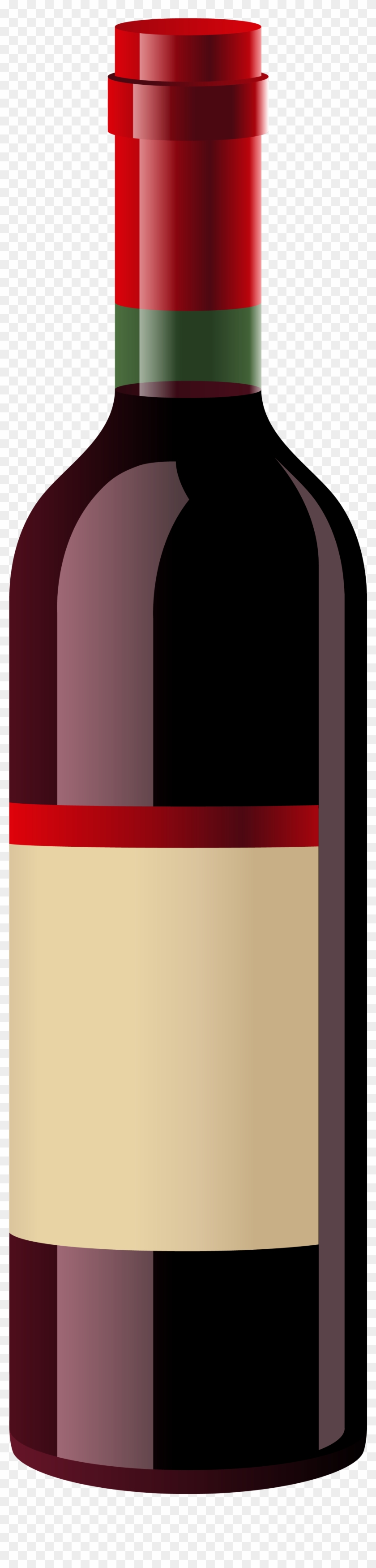 Red Wine Bottle Png Clipart - Botella De Vino Vector Png #15737