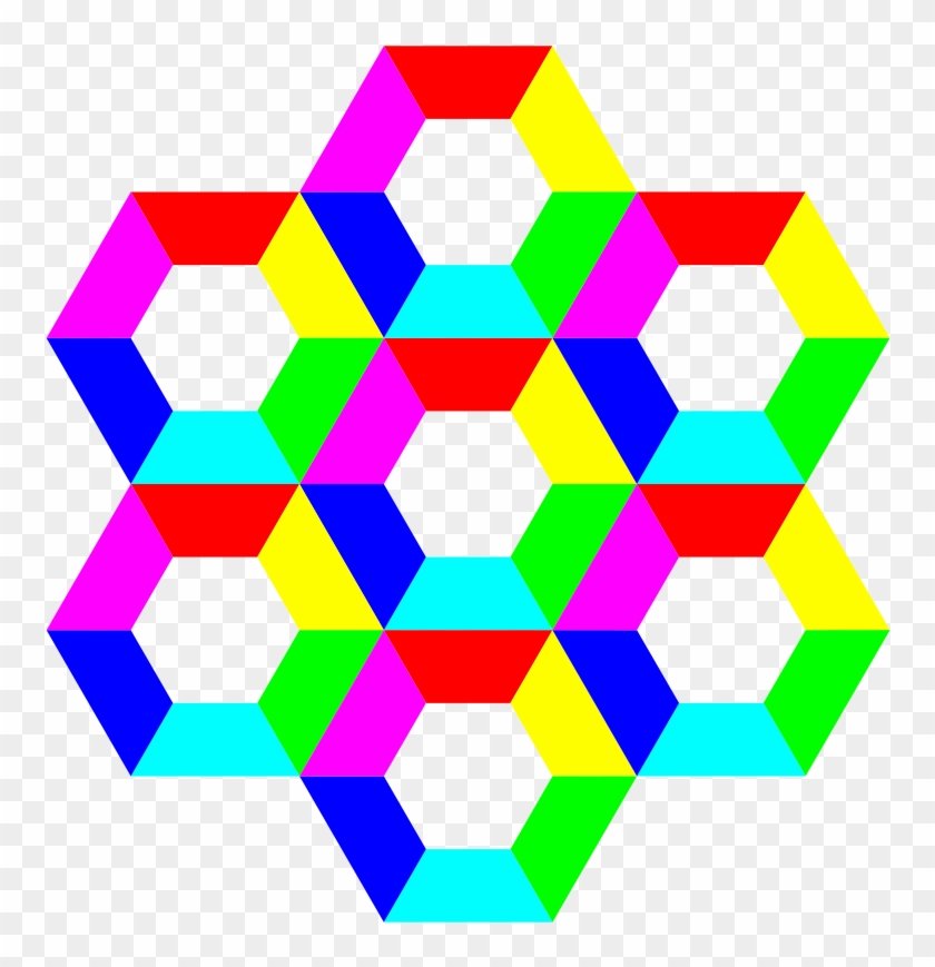 Half - Rainbow - Clipart - Half Hexagon Clipart #15770